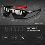 Women's Sport Sunglasses | Polarized & UV400 | Full-Rim & Rubberized Temples | Outdoor