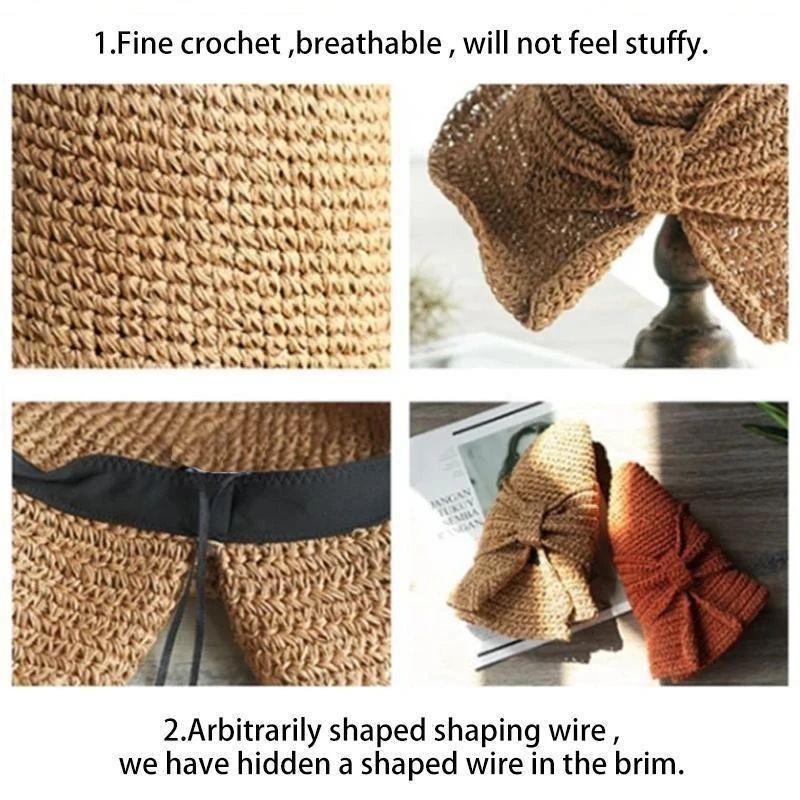 Women's Summer Hat | Wide Brim & Bow | Lightweight & Breathable | Sun Protection