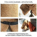 Women's Summer Hat | Wide Brim & Bow | Lightweight & Breathable | Sun Protection