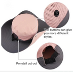Women's Sun Hat | Foldable with Ponytail Slot | Quick-Dry Polyester & UPF50+ | Travel Friendly