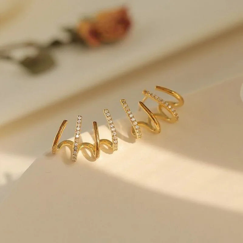 Women's Twist Earrings | Lightweight Statement Design | Hypoallergenic Finish | Comfortable Fit