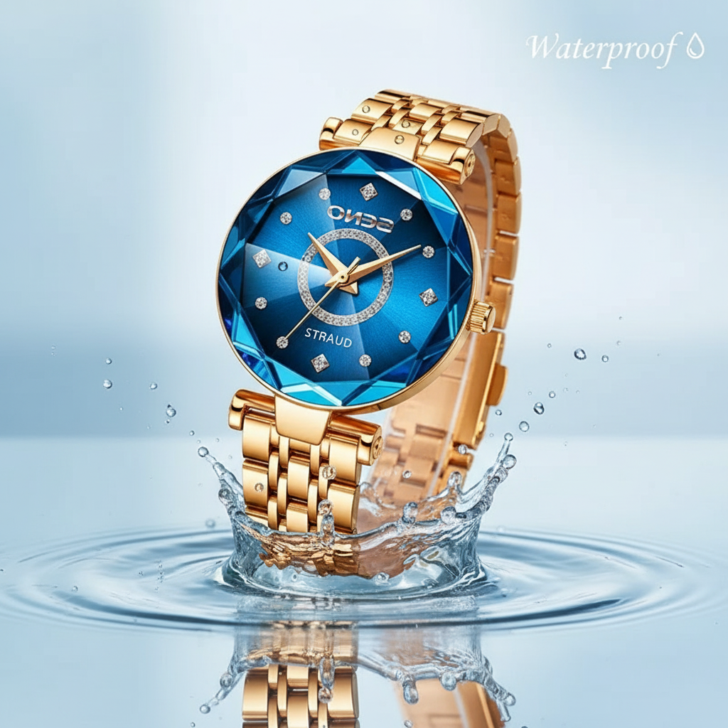 Women's Watch | Gradient Sunburst Dial | Stainless Steel Case & Rose Gold Accents