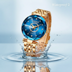 Women's Watch | Gradient Sunburst Dial | Stainless Steel Case & Rose Gold Accents