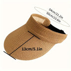 Women's Wide Brim Sun Visor | Foldable Travel | Lightweight Breathable Fabric | Sun Protection