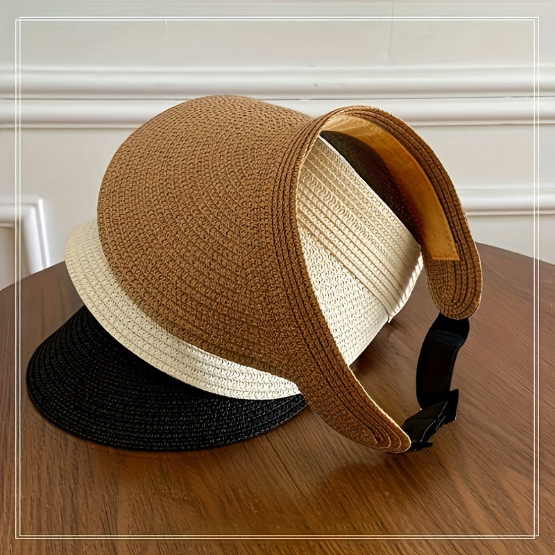 Women's Wide Brim Sun Visor | Foldable Travel | Lightweight Breathable Fabric | Sun Protection