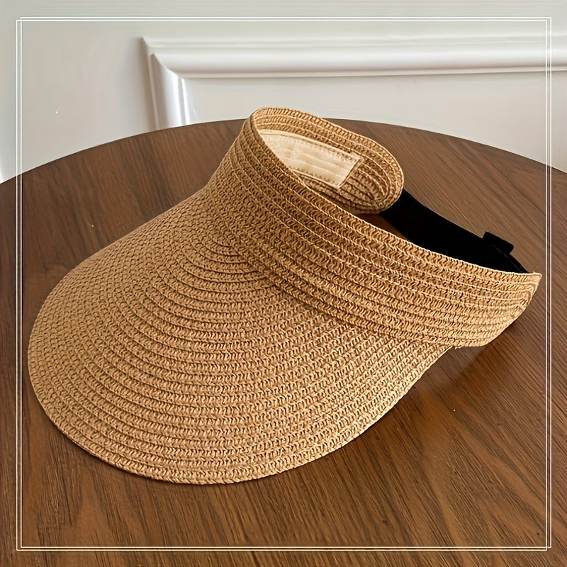 Women's Wide Brim Sun Visor | Foldable Travel | Lightweight Breathable Fabric | Sun Protection