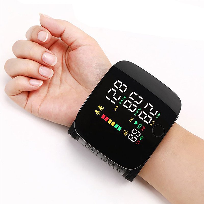 Wrist Blood Pressure Monitor | Voice Alerts & Large LCD | USB Rechargeable & Dual User Memory