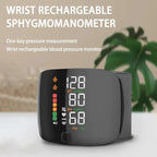 Wrist Blood Pressure Monitor | Voice Alerts & Large LCD | USB Rechargeable & Dual User Memory