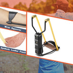 Wrist Slingshot | Foldable Aluminum Frame | Leather Pouch & Latex Bands | 100-Yard Range
