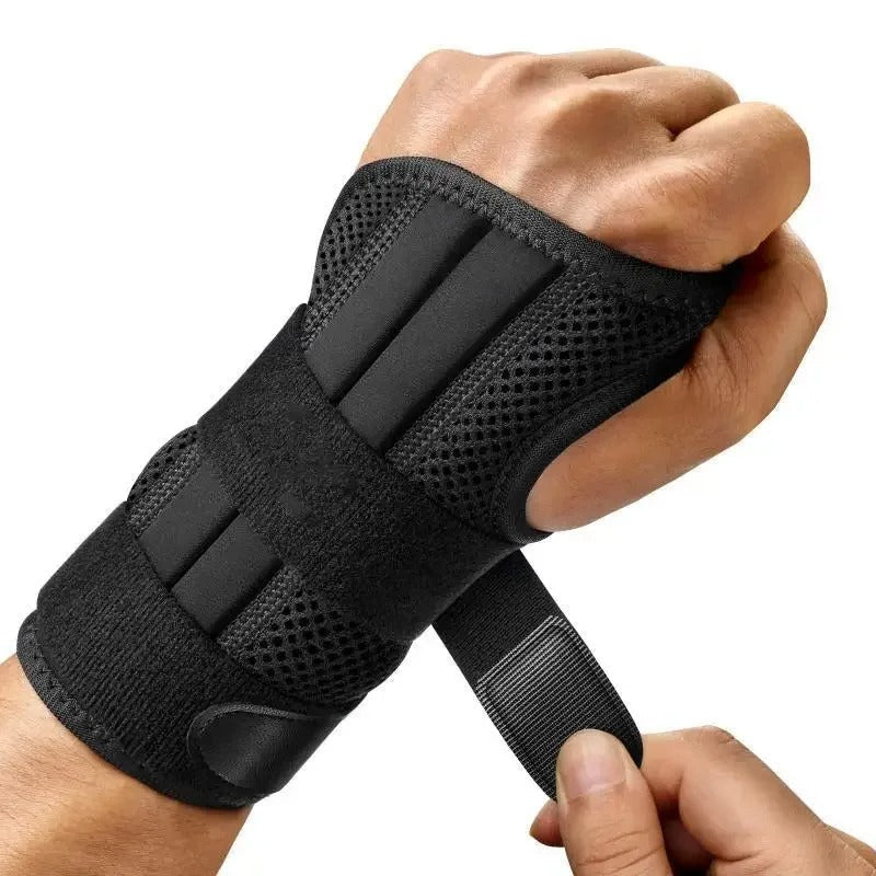Wrist Support Brace | Integrated Splint Stabilizer & Adjustable Velcro | Breathable Comfortable Fit