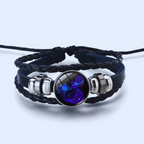 Zodiac Bracelet | Personalized Charm | Leather & Suede, Adjustable Fit | Stress Relief