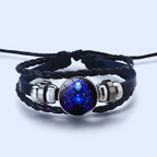 Zodiac Bracelet | Personalized Zodiac Charm | Leather & Suede | Promotes Calm