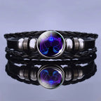 Zodiac Bracelet for Women | Handcrafted | Lapis Lazuli & Sodalite Beads on Leather