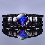 Zodiac Bracelet for Women | Handcrafted | Lapis Lazuli & Sodalite Beads on Leather