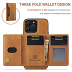 iPhone Wallet Case | 2-in-1 Detachable Magnetic Design | Multiple Card Slots | Kickstand
