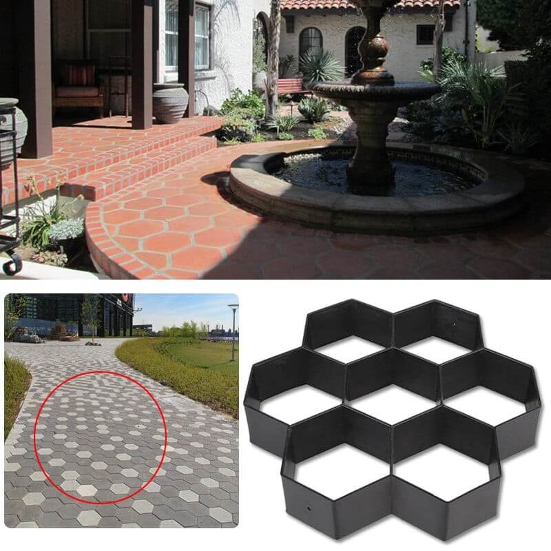 Path Ground Form | Hexagon Concrete | Reusable Paving Template | Moldway