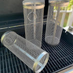 Stainless Steel Grill Basket | Rolling Basket | Ideal for Small Grill Items | GrillRoll