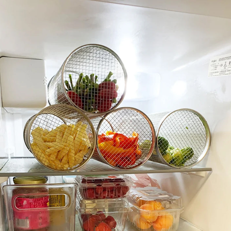 BBQ Grill Basket | 360° Spin Rotation | Uniform Heat Spread | Stainless Steel Build | GrillMaster
