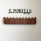 Piano Coat Rack in Wood | Sturdy Walnut & Maple Wood | 8 Hooks Wall-Mounted | Keystrak