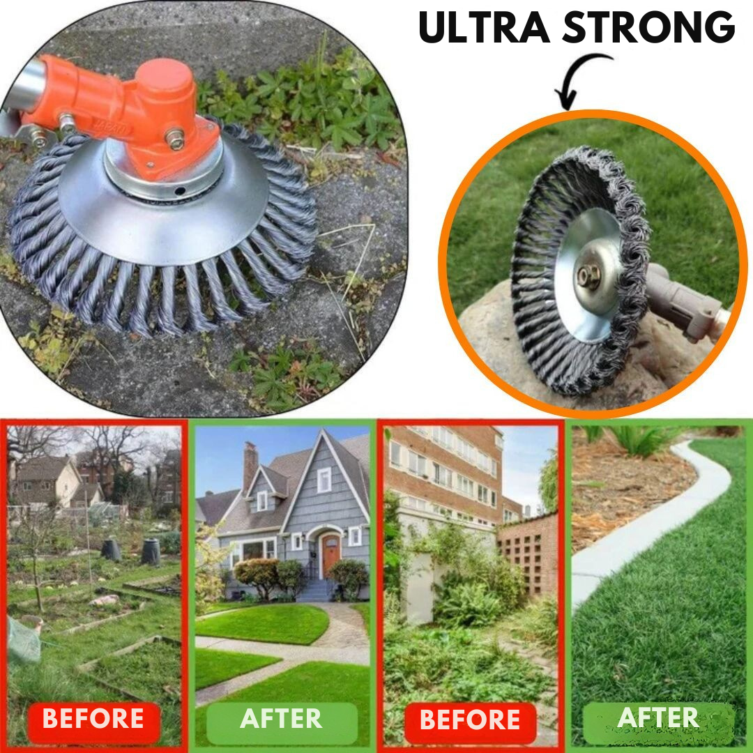 Steel Brush Trimmer Head | Carbon Steel | Fast Mount | Joint Force