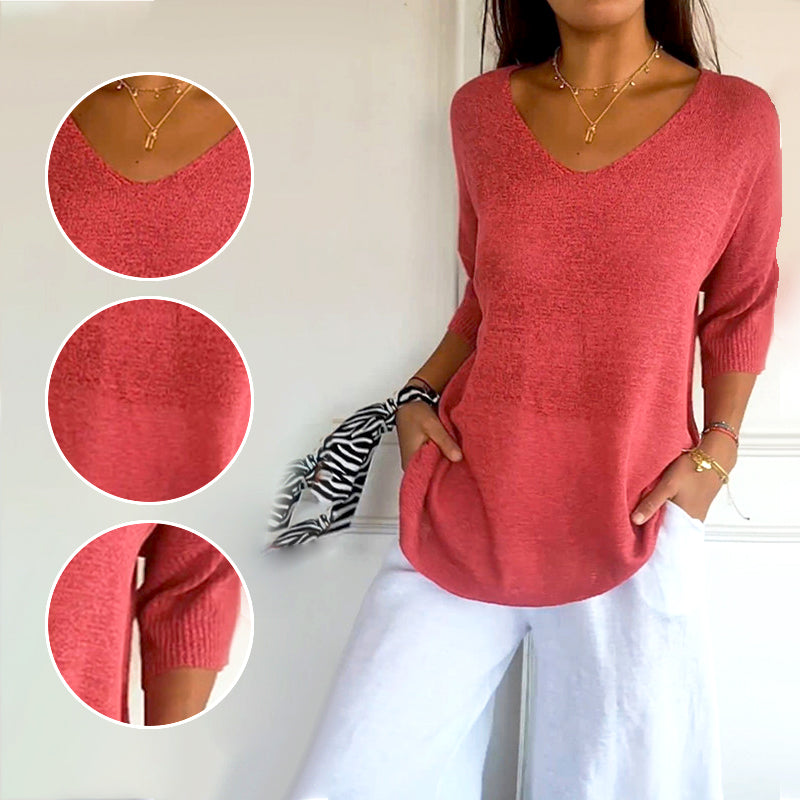 VaysonFlow™ V-Neck Shirt — Unlock All-Day Freedom and Effortless Style That Moves With You