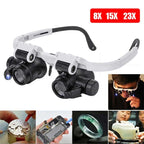 Magnifying Glass with LED | 8x 15x 23x Zoom | Hands-Free | MicroSight
