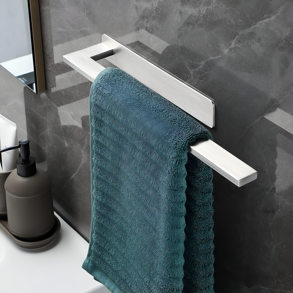 Towel Holder | Wall-Mounted Self-Adhesive | Moisture-Resistant Stainless Steel | BathLine