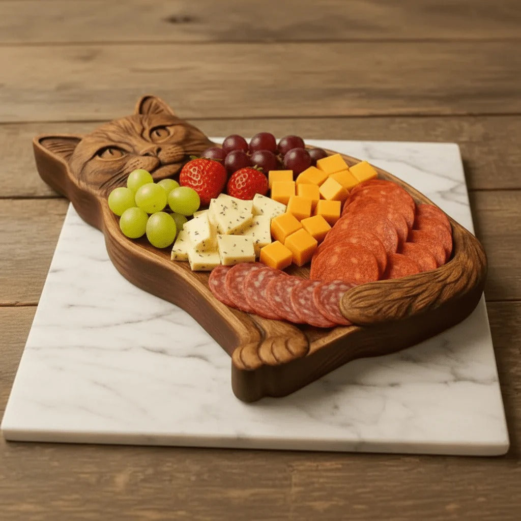 Snack Platter | Solid Wood Serving Board | Animal Design | NaturKueche