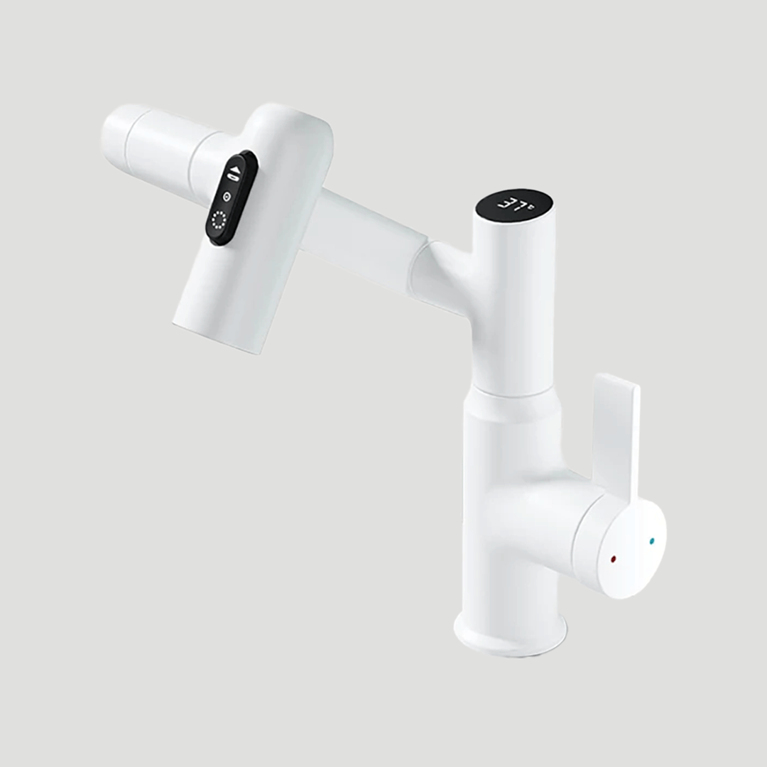Kitchen Faucet 360° Rotation | Temperature Indicator | Adjustable Height | Aquova