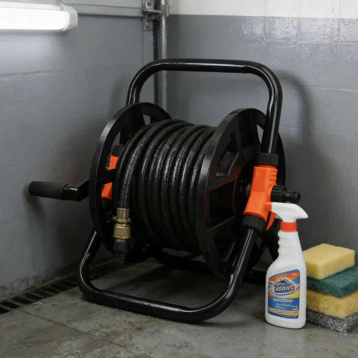 Portable Garden Hose Reel | Freestanding | Smooth Hose Control | FlowCrank