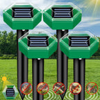 Mole Repellent 4-Pack | Weatherproof and Solar Powered | Simple Installation | MoleSilent
