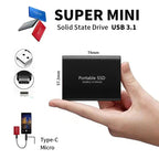 External SSD with 128GB | Quick Data Backup | USB C Connection | DataPulse