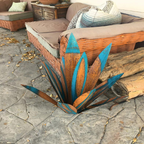 Solar Garden Agave Lamp Decoration | Handmade | Rustic Finish | Solarave
