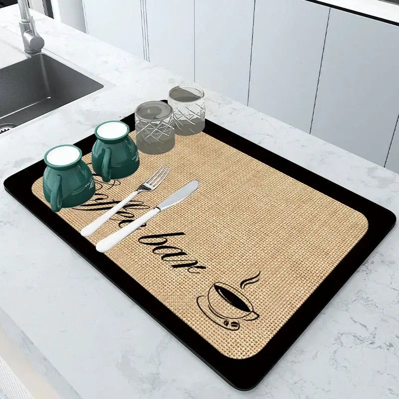 Absorbent Drip Mat | Rapidly Soaks Up Water | Shields Dishes | KüchenDry