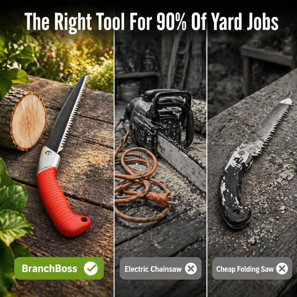 BranchBoss™ — Cut Through 35cm Branches Cordlessly and Quietly in Seconds
