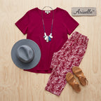 Ariselle™ – Relaxed Two-Piece Set with Soft Top and Printed Pants