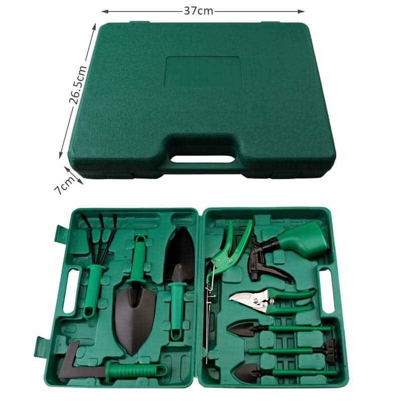 Garden Tool Set | 10 Stainless Steel and ABS Pieces | Ergonomic | TerraSet