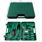 Garden Tool Set | 10 Stainless Steel and ABS Pieces | Ergonomic | TerraSet