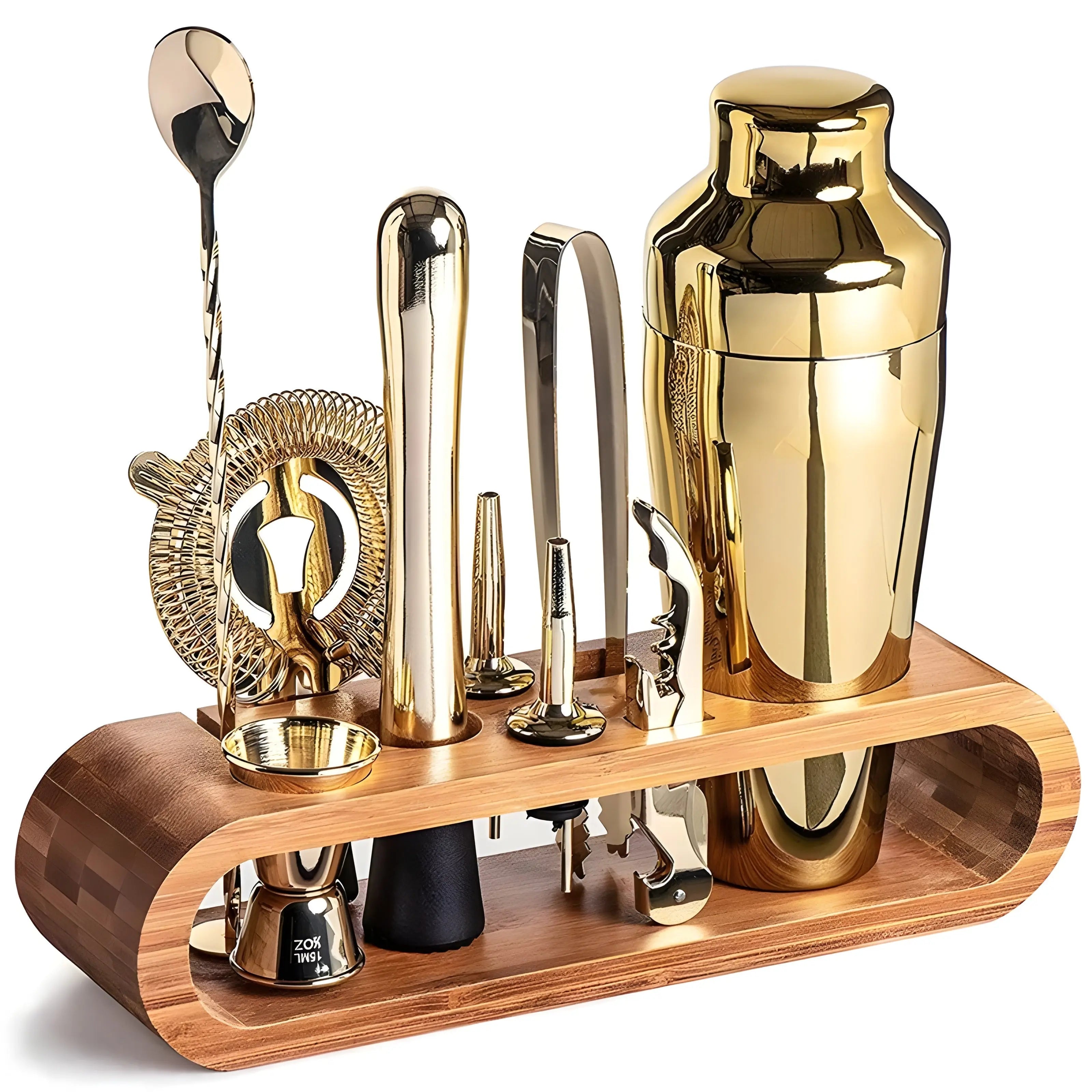 10-piece cocktail set | bamboo holder | bar tools | MixBar