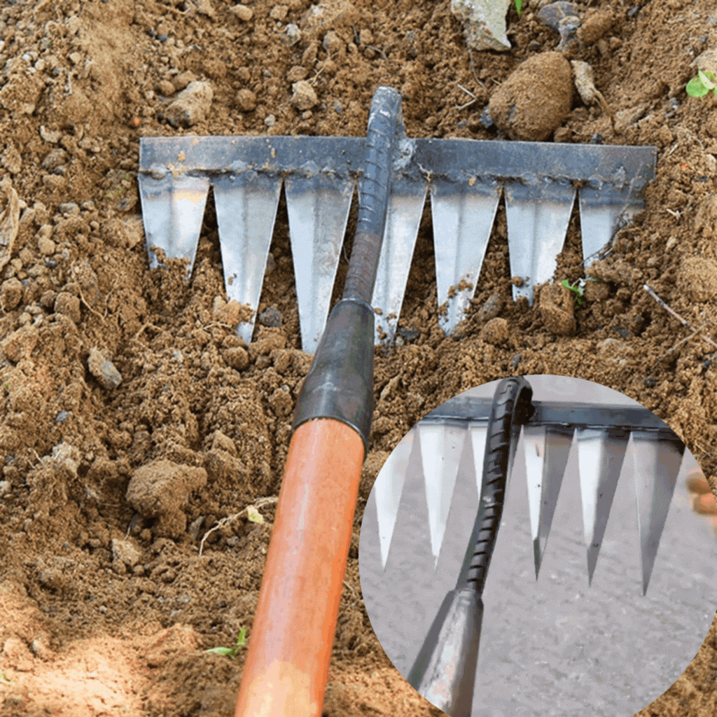 Weed Cutter Made of Iron | Steel Rake | Soil Aeration & Weed Removal | IronTine