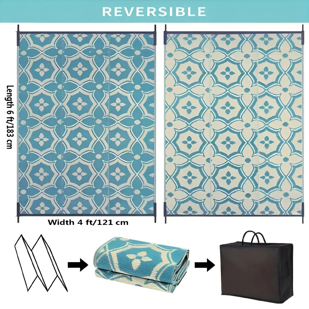 Outdoor Rug | Weather-Resistant | Geometric Design | OutdoorKlar