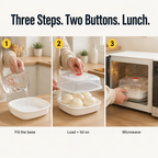 VaporLux™ — Steam Fish, Dumplings & Veggies Straight in Your Microwave