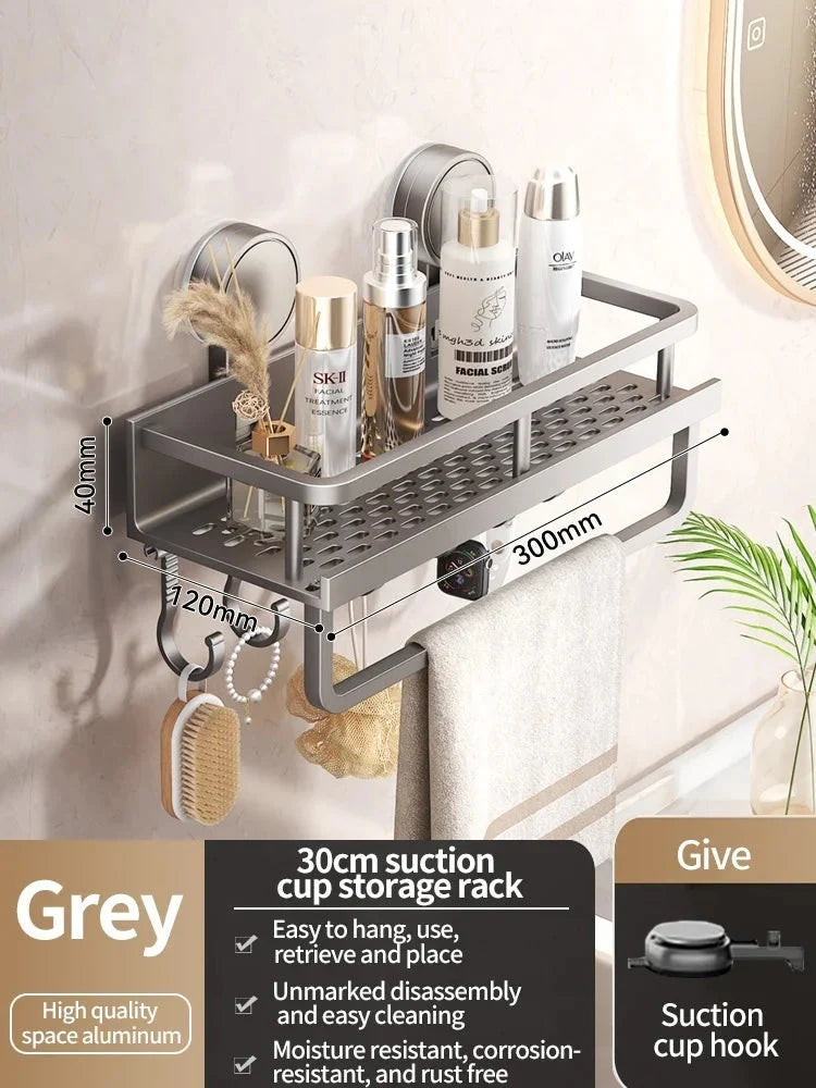 Suction Cup Bathroom Shelf | No Drilling | Drip Catcher | SnapShelv