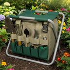 Compact Foldable Garden Tool Set | Oxford | Tool Bag & Stool | Sitwerk