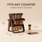 AromaDock | Glass Containers | Foldable Stand | Rotatable Spice Rack
