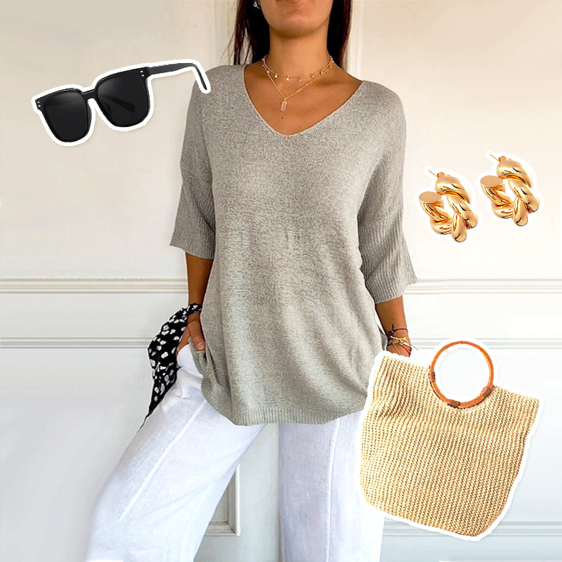 VaysonFlow™ V-Neck Shirt — Unlock All-Day Freedom and Effortless Style That Moves With You
