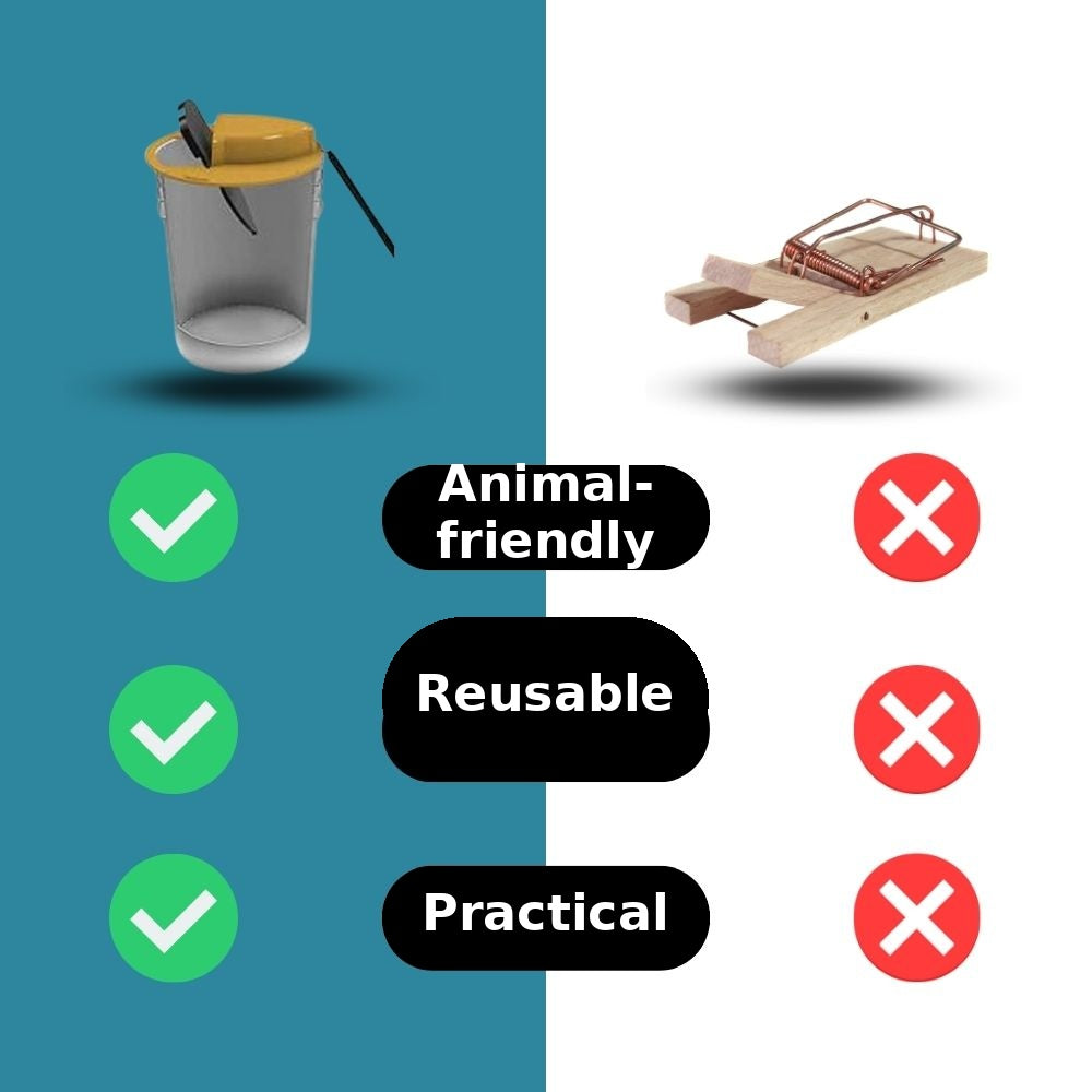 Catch Pests | Reusable Live Mouse Trap Bucket System | FlipCatch