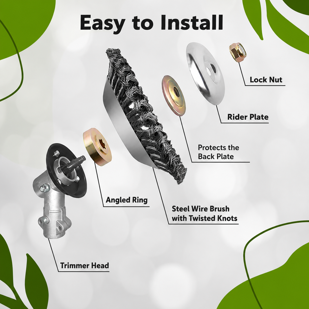 Grass and Weed Cutter | Steel Wire | Universal Trimmer Accessory | SteelCut
