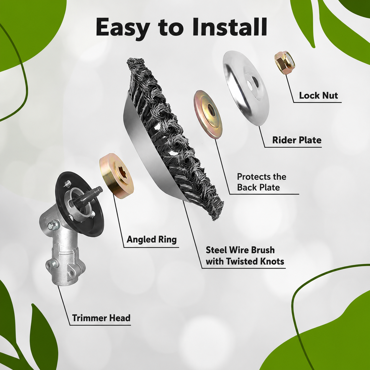 Grass and Weed Cutter | Steel Wire | Universal Trimmer Accessory | SteelCut