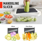 Vegetable Cutter | Dicing, Chopping and Grating | Collection Container & Safety Holder | VegiCut